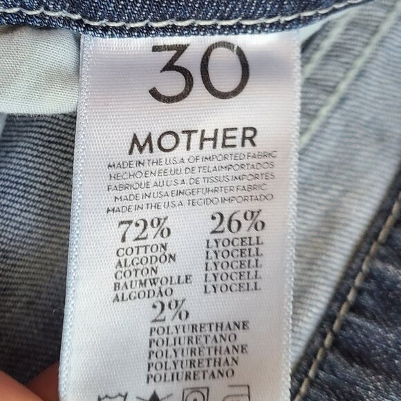 MOTHER DENIM THE LOOKER MID-RISE SKINNY JEANS STRETCH HOOKED WASH sz 30 - Picture 7 of 8